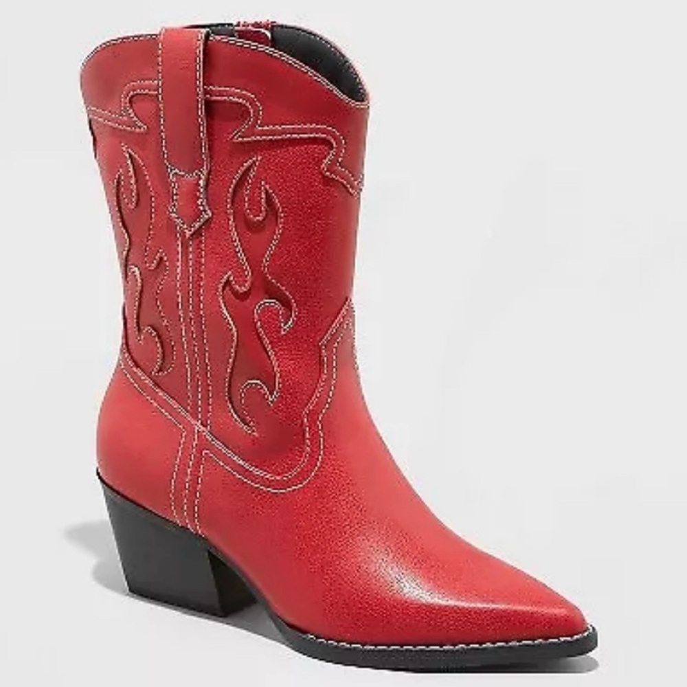 Wild Fable Red Cowboy Boots - Size 9